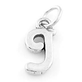 STERLING SILVER FANCY LETTER J CHARM/PENDANT