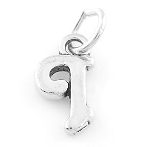 STERLING SILVER FANCY LETTER I CHARM/PENDANT