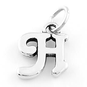 STERLING SILVER FANCY LETTER H CHARM/PENDANT