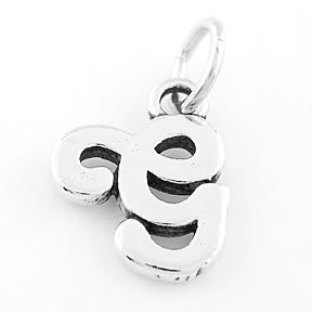 STERLING SILVER FANCY LETTER G CHARM/PENDANT