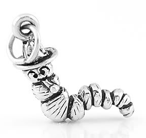 STERLING SILVER LITTLE CATERPILLAR CHARM/PENDANT