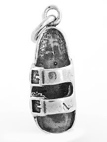 STERLING SILVER SANDAL/FLIP FLOP CHARM/PENDANT