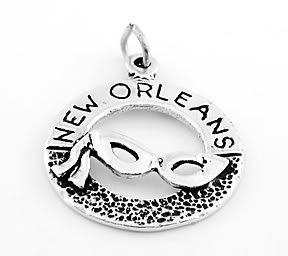 STERLING SILVER NEW ORLEANS MARDIS GRAS w/ MASK CHARM
