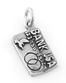 STERLING SILVER CREDIT CARD CHARM/PENDANT