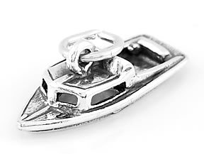 STERLING SILVER BOAT 3D CHARM/PENDANT