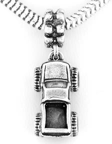 STERLING SILVER MONSTER TRUCK 4X4 EUROPEAN BEAD