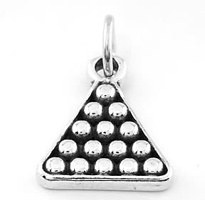 STERLING SILVER RACK OF POOL BALLS CHARM/PENDANT