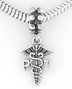 STERLING SILVER PT PHYSICAL THERAPIST EUROPEAN BEAD