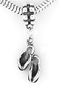 STERLING SILVER DANGLING FLIP FLOP EUROPEAN BEAD