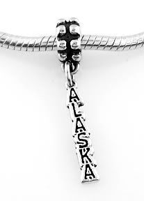 STERLING SILVER DANGLE ALASKA EUROPEAN BEAD