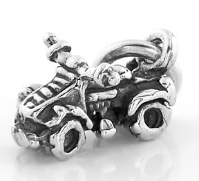STERLING SILVER FOUR WHEELER CHARM/PENDANT