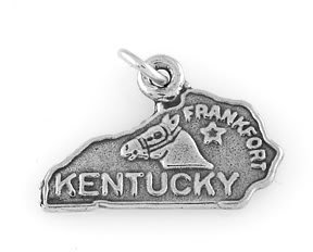 STERLING SILVER STATE OF KENTUCKY CHARM/PENDANT