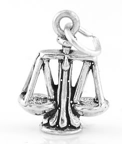 SILVER SCALES OF JUSTICE CHARM/PENDANT