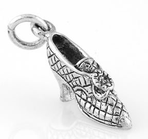 STERLING SILVER VICTORIAN STYLE HIGH HEEL CHARM/PENDANT