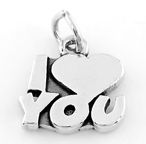 STERLING SILVER I LOVE YOU CHARM/PENDANT