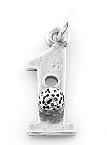STERLING SILVER GOLF HOLE IN ONE CHARM/PENDANT