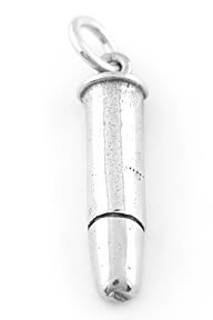 STERLING SILVER BULLET CHARM/PENDANT
