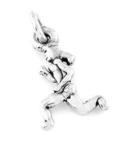 STERLING SILVER FEMALE RUNNER / JOGGER CHARM/PENDANT