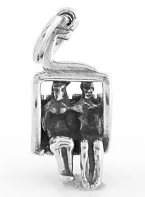 STERLING SILVER SKI LIFT CHARM/PENDANT