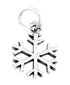 STERLING SILVER SNOWFLAKE SHAPE CHARM/PENDANT