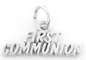 STERLING SILVER FIRST COMMUNION CHARM/PENDANT
