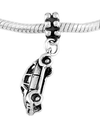 STERLING SILVER DANGLE CLASSIC BEETLE CAR EUROPEAN BEAD