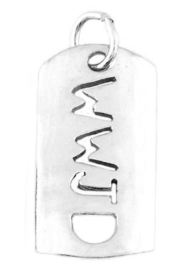 STERLING SILVER WHAT WOULD JESUS DO CHARM/PENDANT