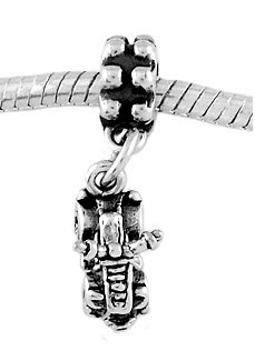 STERLING SILVER DANGLE FOUR WHEELER EUROPEAN BEAD