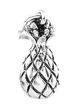 STERLING SILVER TROPICAL PLANT PINEAPPLE CHARM/PENDANT