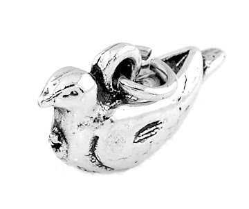 STERLING SILVER TURTLE DOVE CHARM/PENDANT