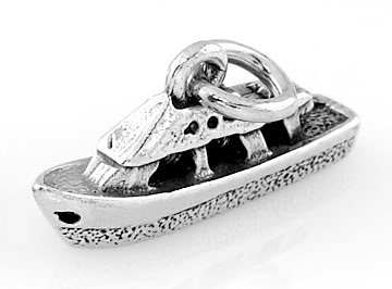 STERLING SILVER TUGBOAT STYLE CHARM/PENDANT