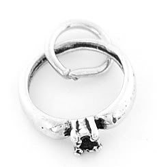 STERLING SILVER ENGAGEMENT RING CHARM/PENDANT