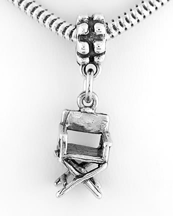 STERLING SILVER DANGLING DIRECTOR'S CHAIR EUROPEAN BEAD