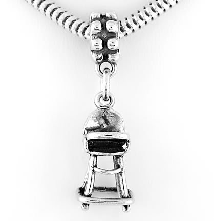 STERLING SILVER DANGLING BABY HIGH CHAIR EUROPEAN BEAD