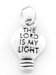 STERLING SILVER THE LORD IS MY LIGHT CHARM/PENDANT