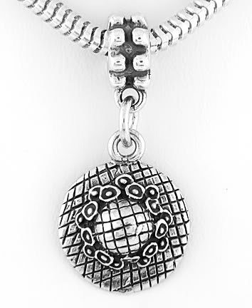 STERLING SILVER DANGLE GARDENING/SUMMER HAT EUROPEAN BEAD