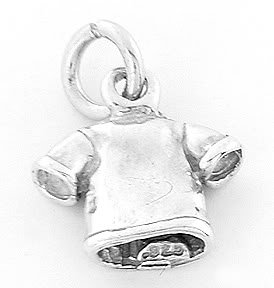 STERLING SILVER TEE SHIRT / T-SHRIT CHARM/PENDANT