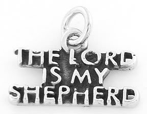 STERLING SILVER THE LORD IS MY SHEPHERD CHARM/PENDANT