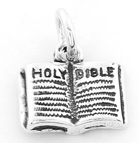 STERLING SILVER HOLY BIBLE CHARM/PENDANT