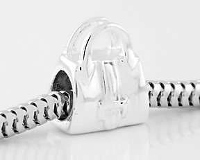 STERLING SILVER PURSE BEAD FITS EUROPEAN BRACELETS