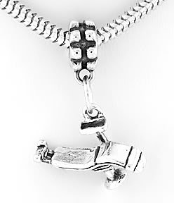 STERLING SILVER DANGLING 3D DENTAL DENTIST CHAIR EUROPEAN BEAD