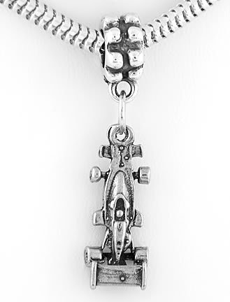 STERLING SILVER DANGLING INDY RACE CAR EUROPEAN BEAD