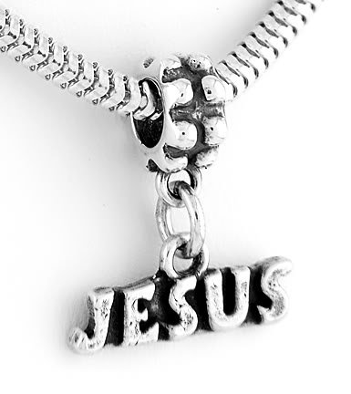 STERLING SILVER DANGLING JESUS EUROPEAN BEAD