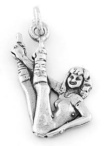 STERLING SILVER DANCER/ GYMNASTICS GIRL CHARM/PENDANT
