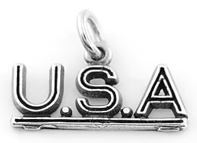 SILVER USA UNITED STATES OF AMERICA CHARM/PENDANT