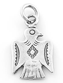 STERLING SILVER SOUTHWEST THUNDERBIRD MOTIF BIRD CHARM