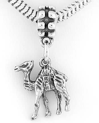 STERLING SILVER DANGLING CAMEL EUROPEAN BEAD