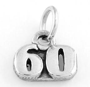 STERLING SILVER 60 YEARS CHARM/PENDANT