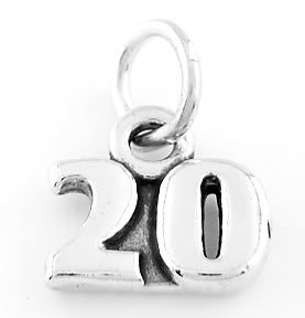STERLING SILVER 20 YEARS CHARM/PENDANT