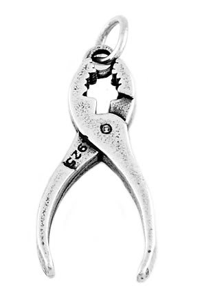 STERLING SILVER WORKMAN'S TOOL, PLIERS CHARM/PENDANT